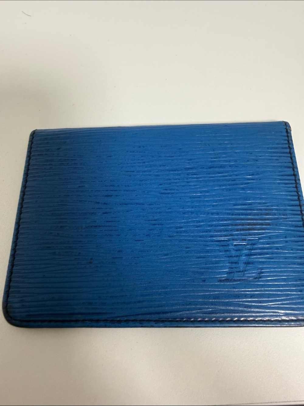 Louis Vuitton Epi Leather Card Case in Vibrant Blue